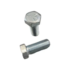 (25) 3/8-24 x 1" (FT) Hex Bolt Zinc Plated Grade 5 Cap Screw Fine Thread
