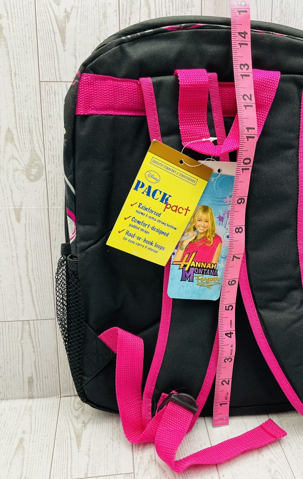 Hannah Montana Backpack Brand New With Tags Side Pouches Glitter (14")