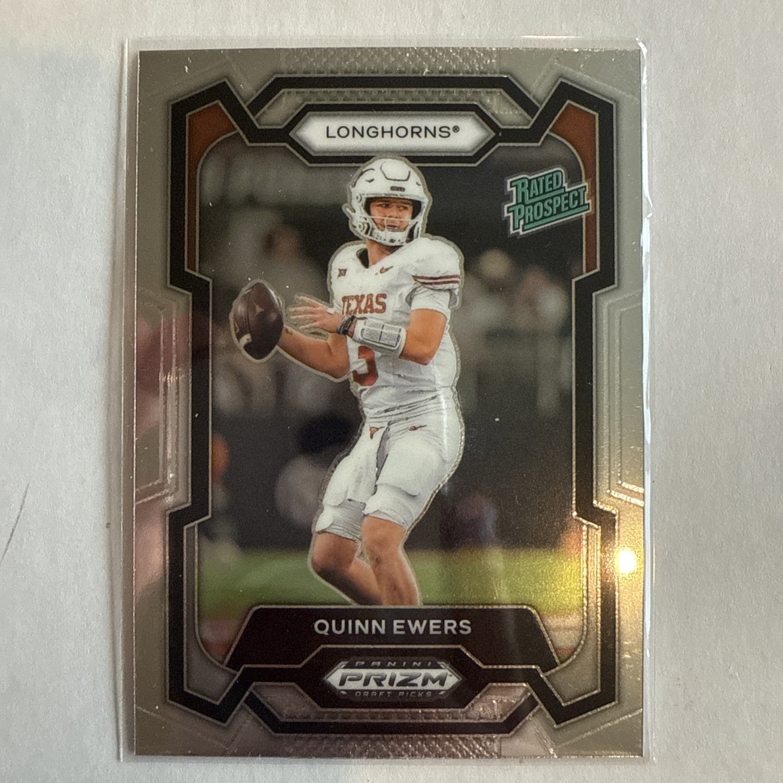 Quinn Ewers 2024 Panini Prizm Draft Pick Rated Prospect #191 RC Silver Longhorns