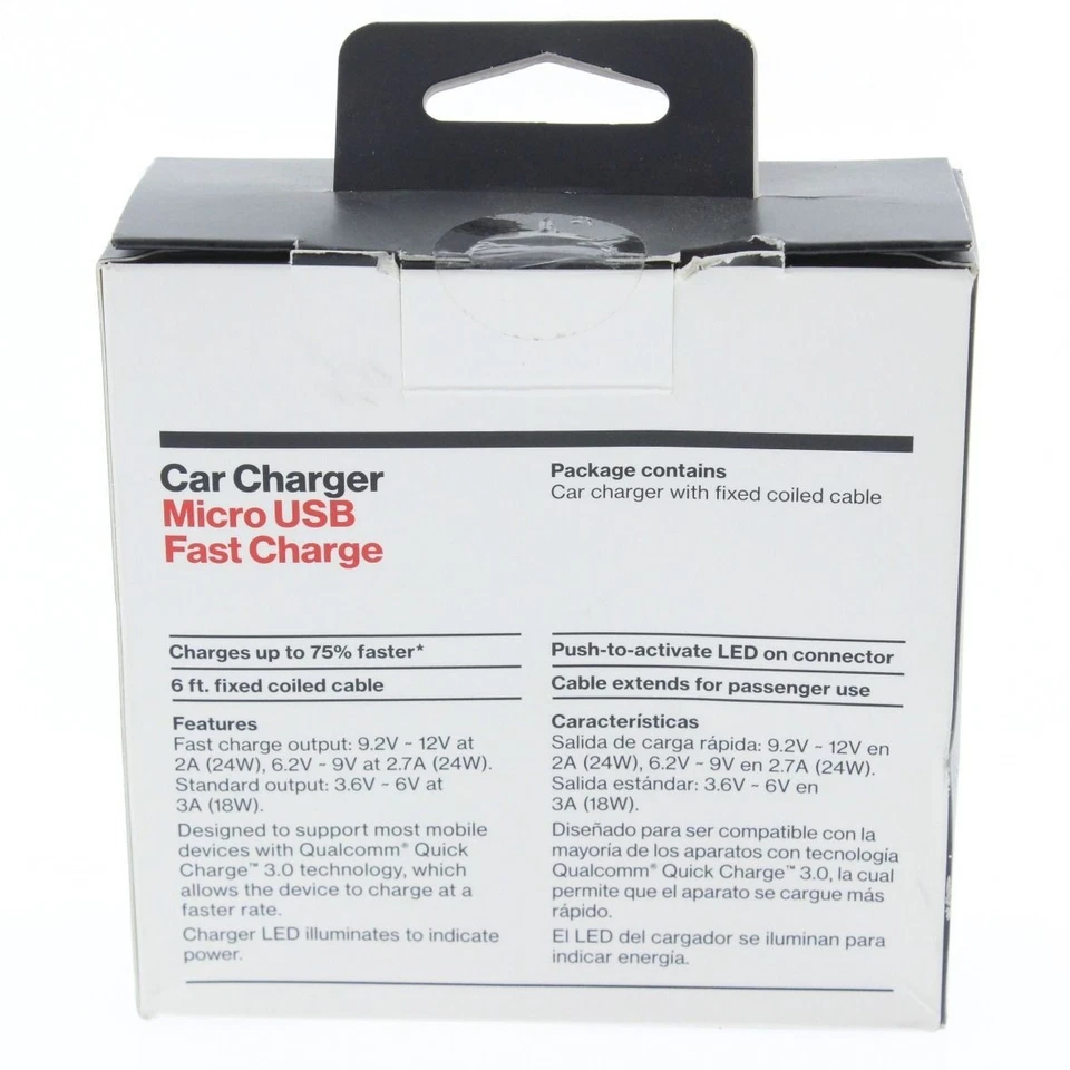 Verizon Car Charger Micro USB Fast Charge NEW - Image 3 of 3