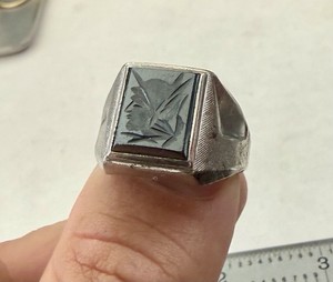 Hematite Intaglio Ring | eBay