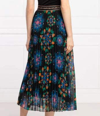 Desigual Damen Rock Mehrfarbig Plissee Lang Midi-Rock Elastikbund Gr. 42 XL 20SW - Bild 1 von 4