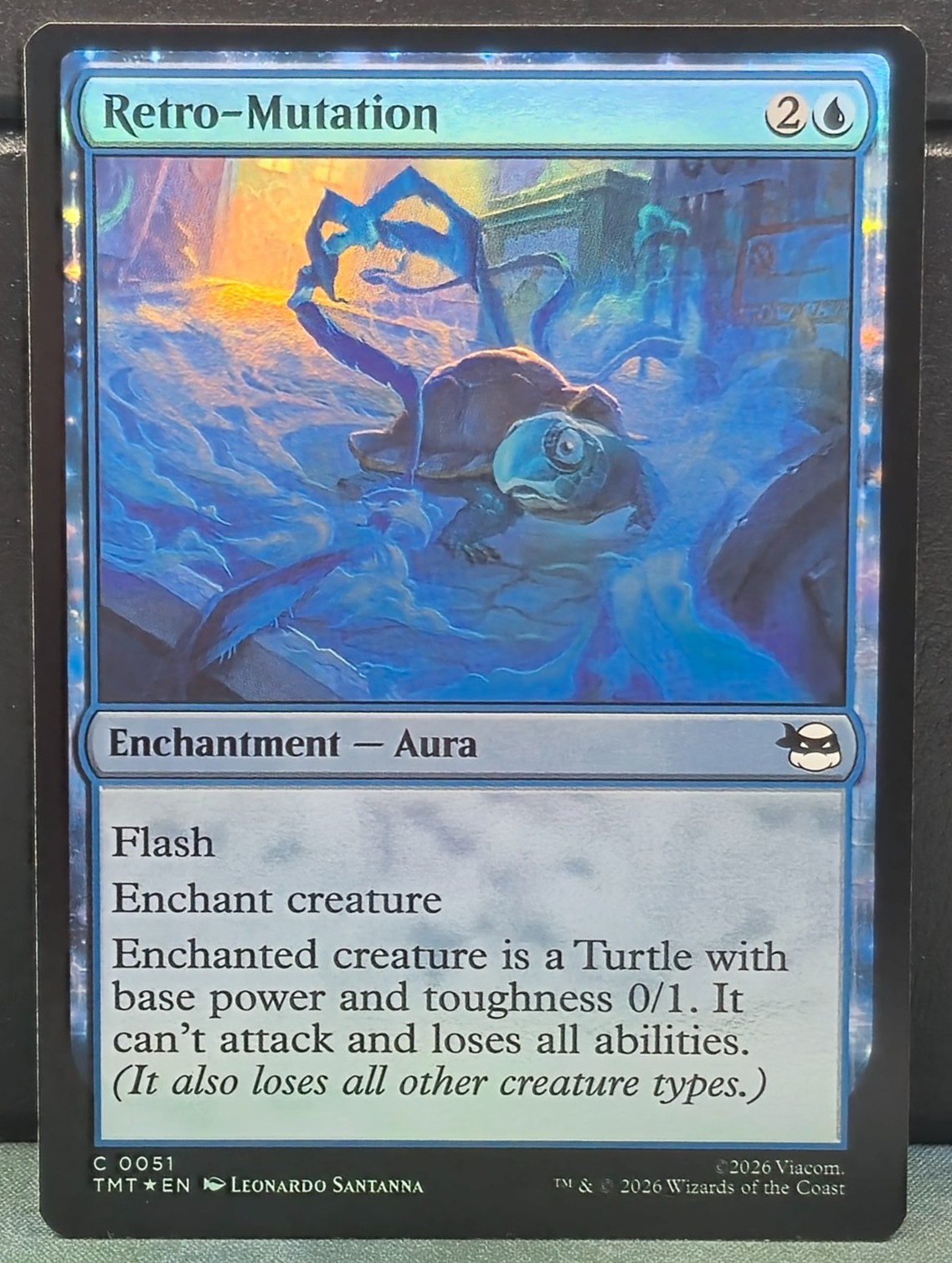 Retro Mutation C 0051 FOIL TMNT Teenage Mutant Ninja Turtles Common Card Game NM