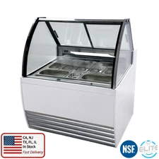 NSF 40" Gelato Ice Cream Dipping Cabinet Commercial Bakery Display Freezer ETL