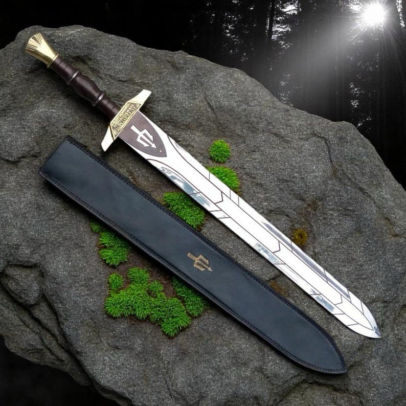 Espada Riptide Hoja de Acero Damasco Hecha a Mano Personalizada | Percy Jalson Cosply Prop