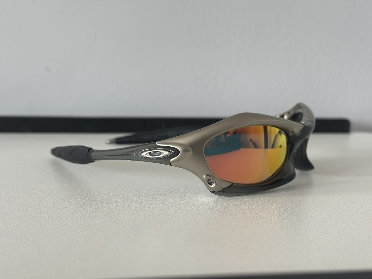 オークリー サングラスsplice y2kテック系 Y2K Vintage Oakley Splice - Orange Lens Grey/Black Frame | eBay