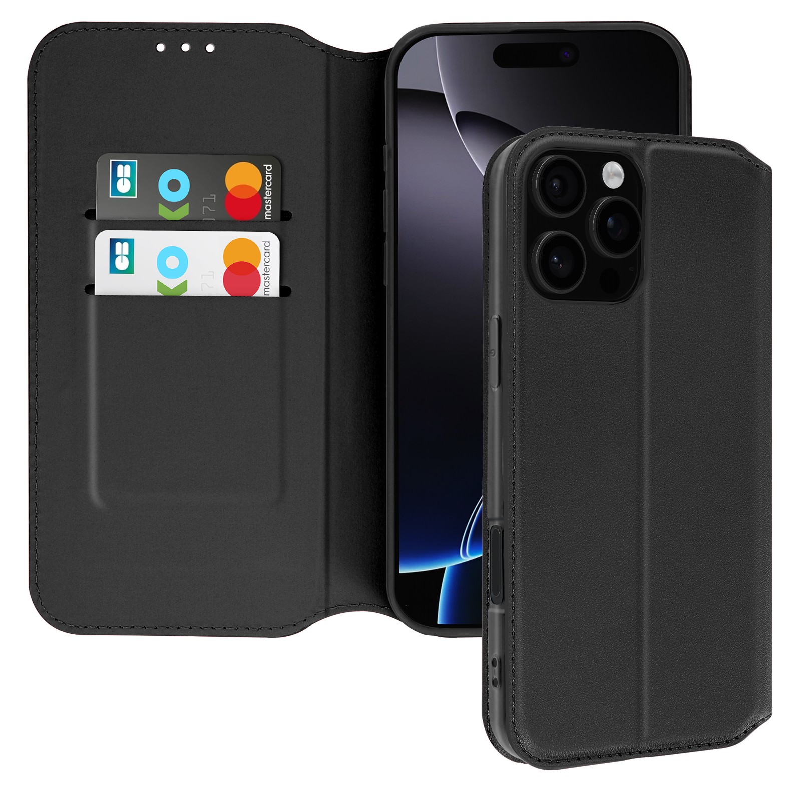 Coque iPhone 16 Pro clapet béquille vidéo pour visionnage mains libres