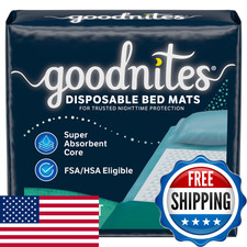 Goodnites Disposable Bed Pads/Bed Mats For Bedwetting 2.4 X 2.8 Ft 36 Ct 4