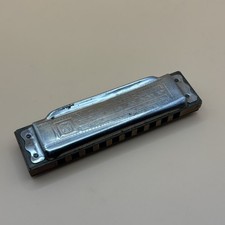 Vintage M Hohner Blues Harp Harmonica Key of C - 10 Holes