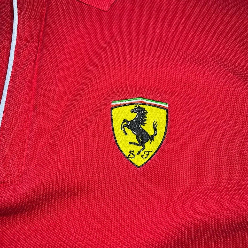 Ferrari 2002 молнии футболка поло гонки cheer keef винтажный размер L - Изображение 3 из 4