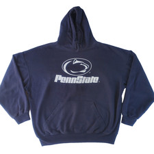 Vintage Penn State Nittany Lions Classic Heavyweight Hoodie Men's L Navy 90s