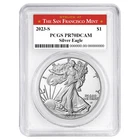 2023-S Proof $1 American Silver Eagle PCGS PR70DCAM San Francisco Label White