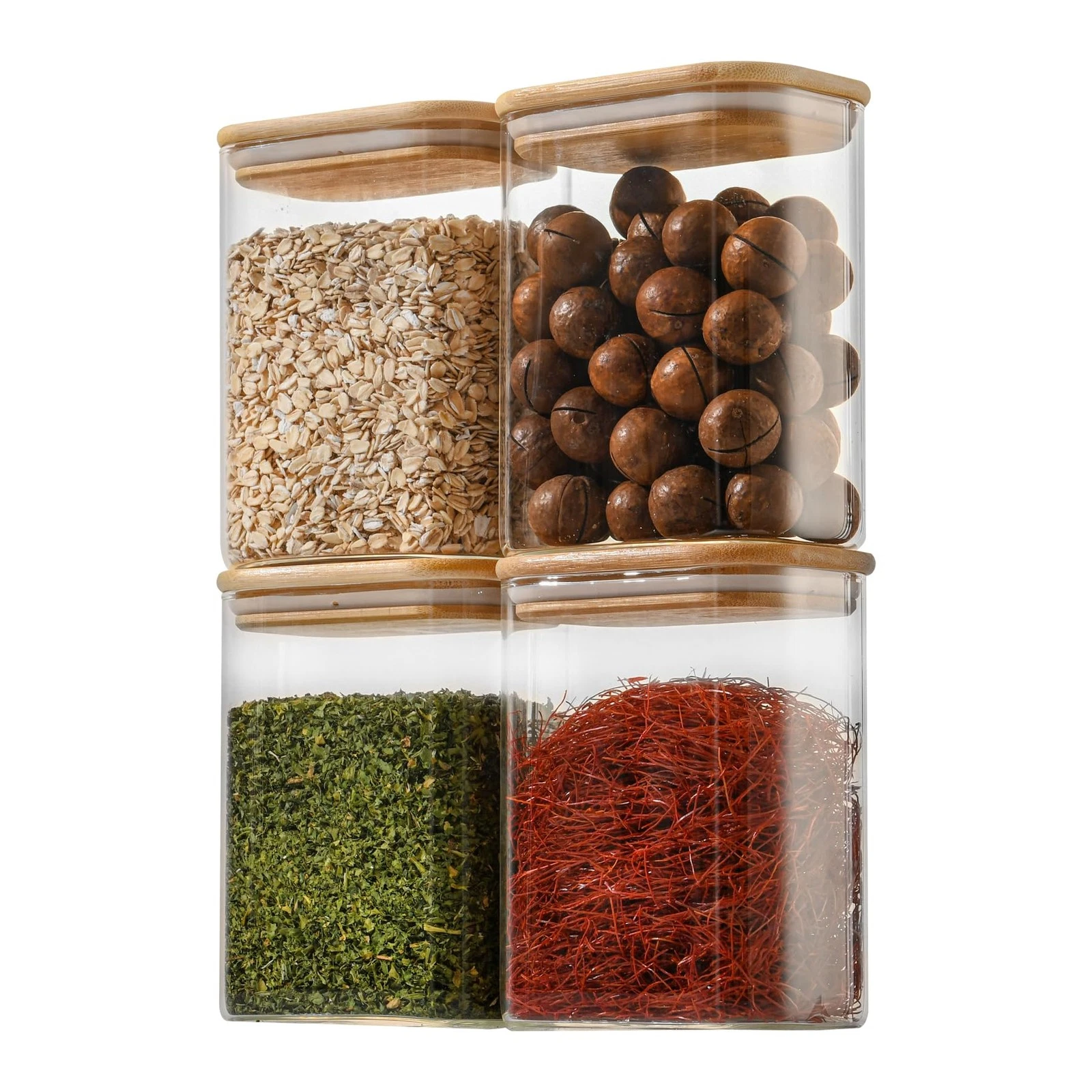 D2scrma 37oz Rectangle Airtight Glass Storage Containers with Bamboo Lids Set...
Opens in a new wind