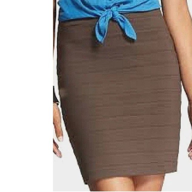 Express Bandage Mini Skirt Bodycon Stretch Light Mocha Size 10