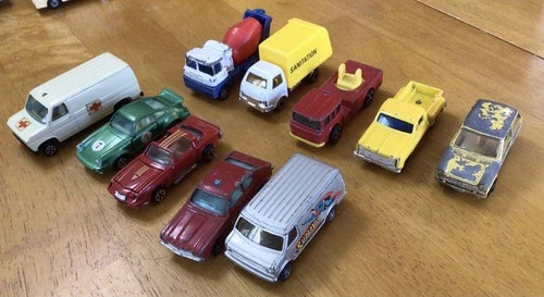 Lot Of 10 Misc Vintage 1970s Corgi Jr/Kidco/King Star/Play Art Cars & Trucks