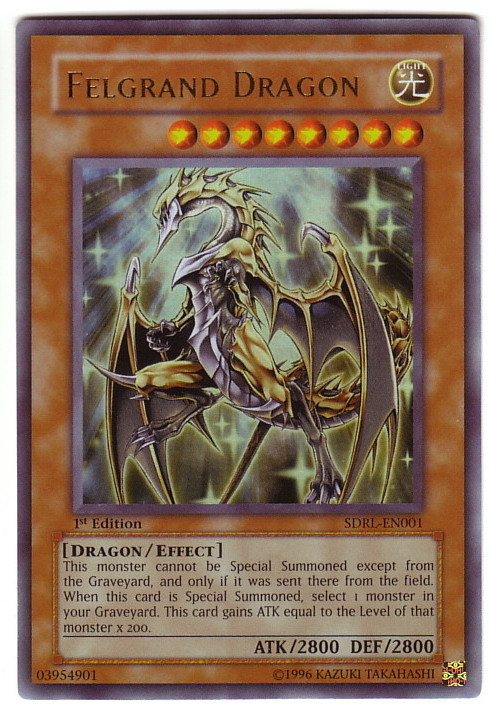YUGIOH • Glorioso Drago d'Oro Felgrand Dragon 1ST ED ULTRA RARA
