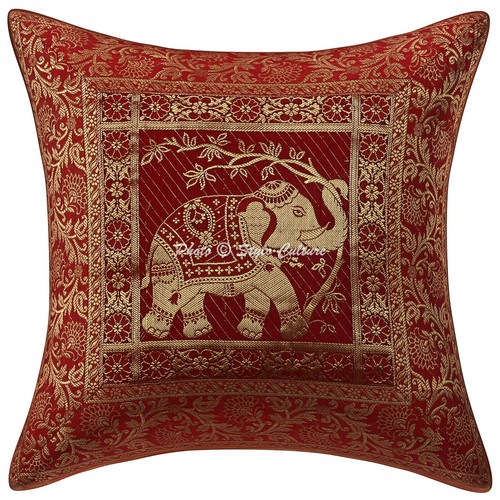 Brocade Jacquard Floor Pillows Cases Car Boho Art Room Decorative Cushion Cover - Picture 2 of 6