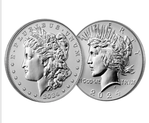 2024 One-Tenth Ounce Gold Proof Coin +2024 one ounce .999 silver 2 coin set - Picture 10 of 11