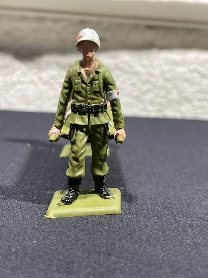 Soldado Militar Segunda Guerra Mundial Transporte Herido Con Camilla 3 Piezas Hecho en Italia Foto 3 de 4