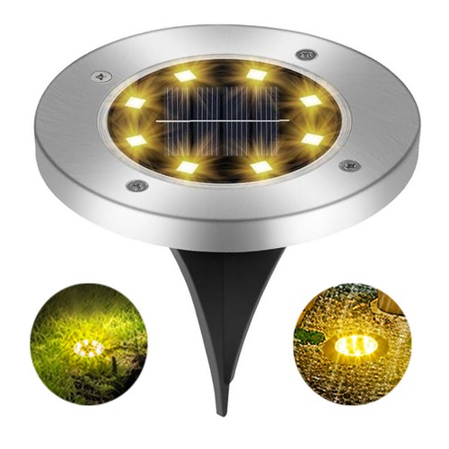 8 LED Solarleuchte Bodenstrahler Außen IP65 Gartenleuchten Garten Solarlampen DE - Bild 20 von 34