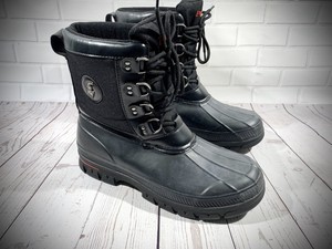 polo duck boots black