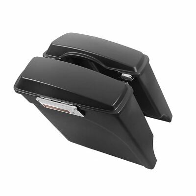Matt Schwarz 5'' Stretch Packtaschen für Harley-Davidson FLHX Street Glide 07-07