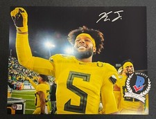 KAYVON THIBODEAUX SIGNED OREGON DUCKS 11x14 Photo BECKETT WITNESS COA YELLOW