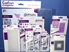 Crafters Companion Gemini Floral Delight Dies Clear Stamps Complete 38p Set HTF