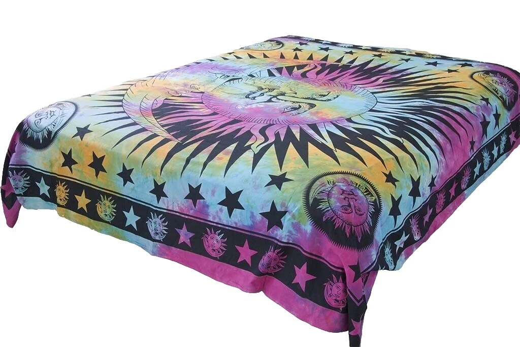 BOHEMIAN Tie Dye tapices de algodón 100%