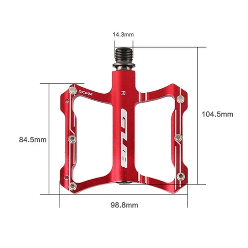GUB Ultralight Alloy Bicycle Pedals CNC Sealed Bearing Flat Platform Antiskid - Picture 4 of 16