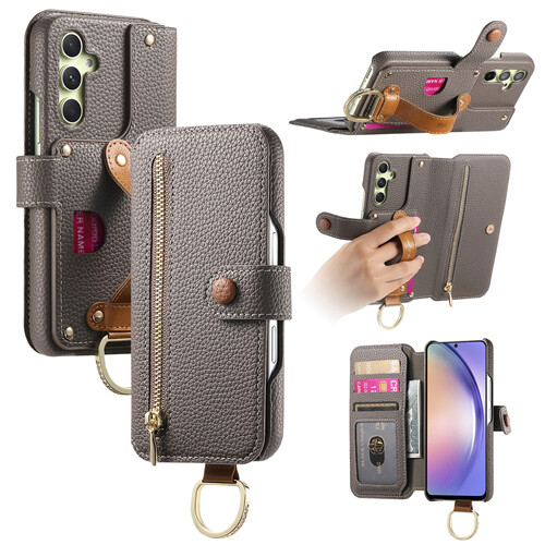 For Samsung A55 A06 A16 A15 Wrist Strap Stand Ring RFID Blocking Wallet Cover - Picture 27 of 28