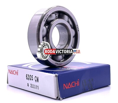 NACHI JAPAN 6305 CM DEEP GROOVE BALL BEARING, OPEN TYPE, NO SEALS
