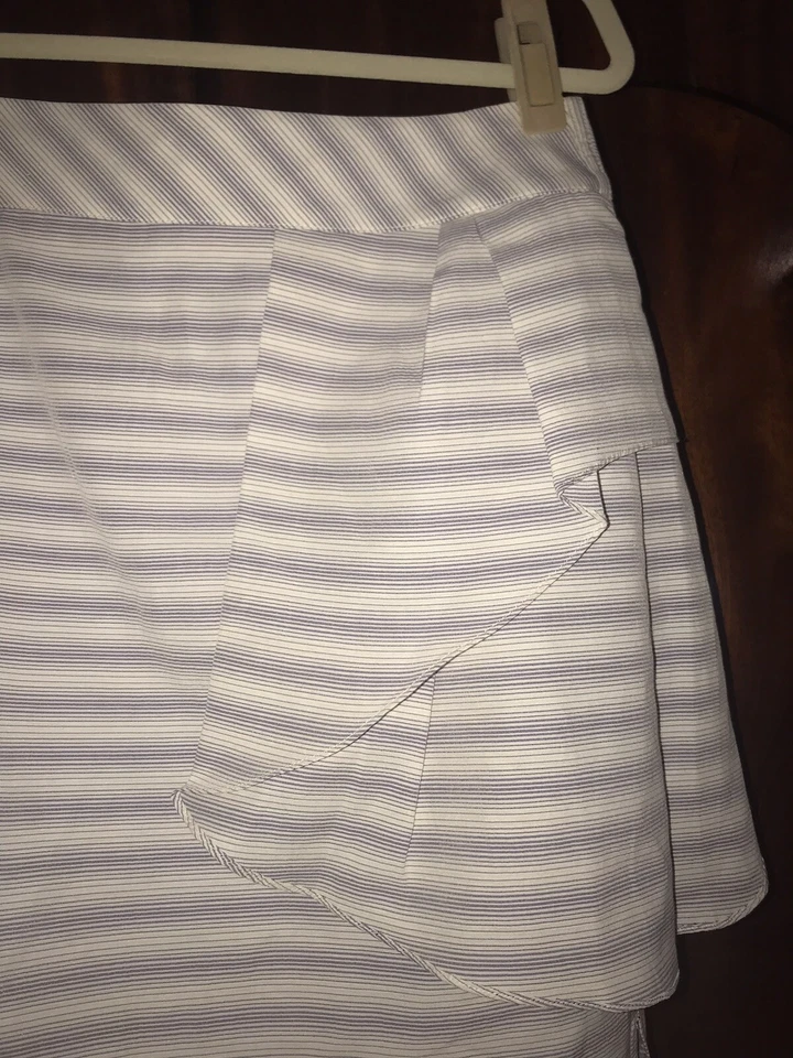 Falda Anthropologie Baraschi rayas moradas 12 Usada en Excelente Condición Foto 4 de 4