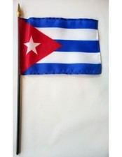 Cuba 4" x 6" Mounted Flags