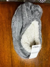 Women NWT "Capelli" Silver Slipper Socks Size M/L