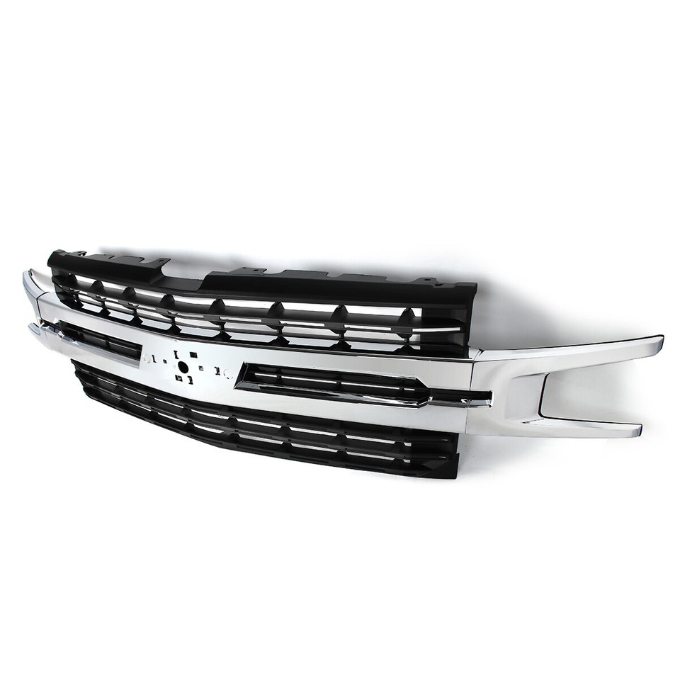 Front Bumper Grille Assembly – Fits 2019-2022 Silverado 1500, Black