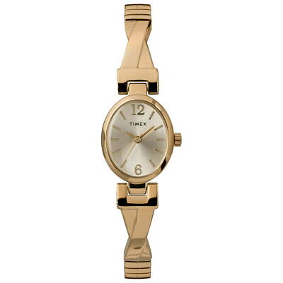 Timex TW2U1200 Women's Fashion Stretch Bangl Gold-Tone Watch, Expansion Ban