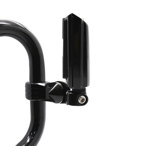 1.25" 32mm Front Crash Bar Foot Pegs W/ Mounts Full Black For Harley Indian KTM - Bild 9 von 12