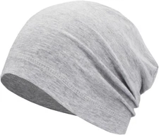 Lightweight Cotton Beanie, Summer Skull Caps, Breathable Thin Sleep Hats for Run
