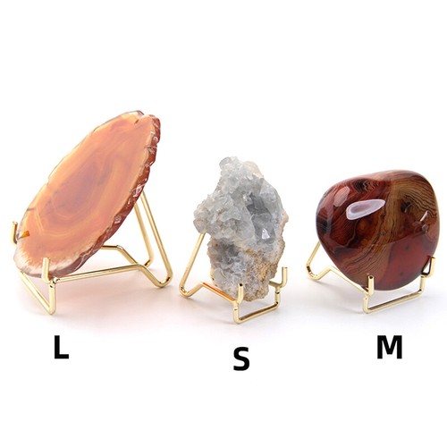 Antique Alloy Crystals Agate Display Stand Holder Base Rack Photography Prop LE - Picture 4 of 13