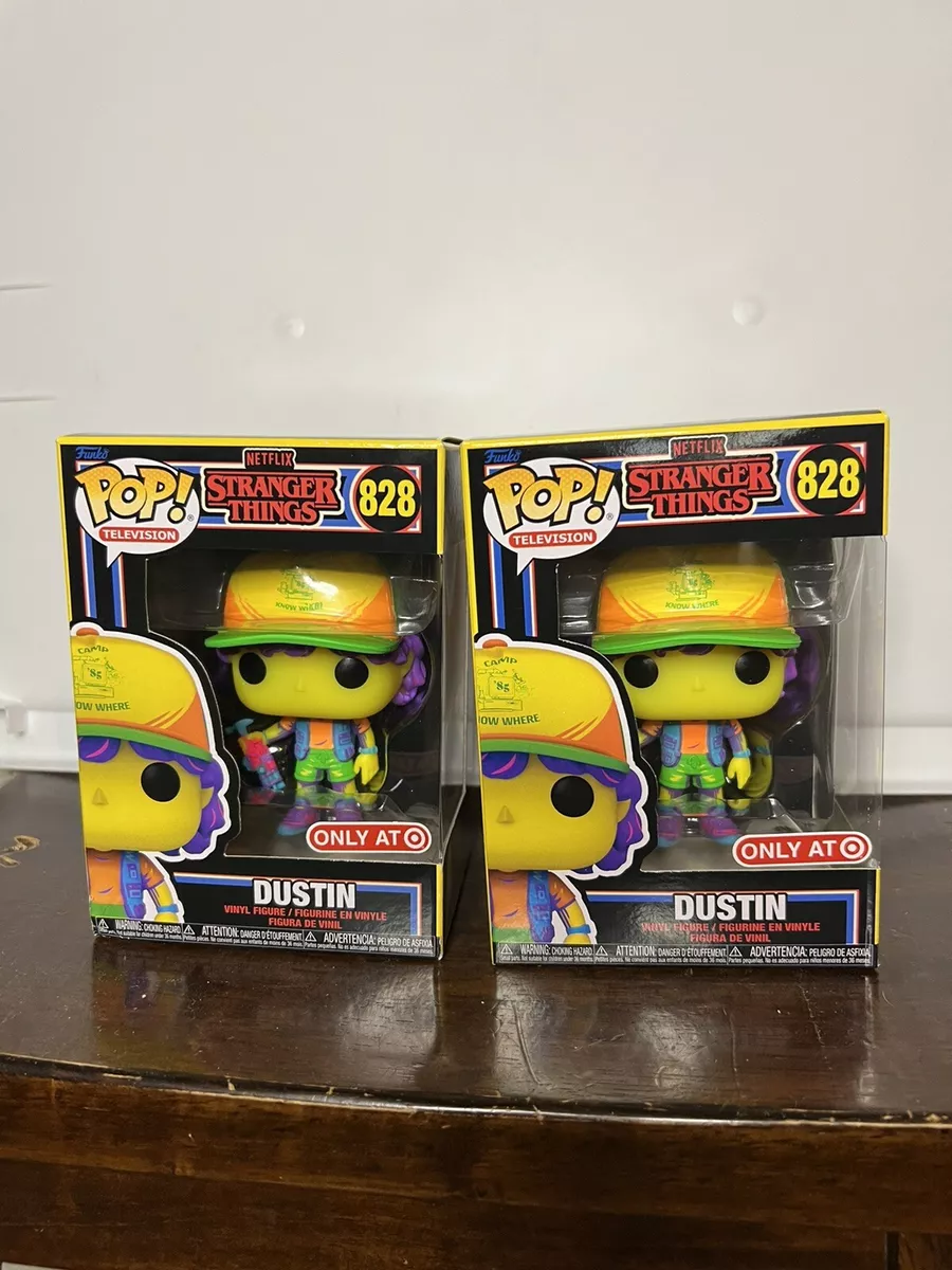 Funko Pop TV DUSTIN 828 BLACK LIGHT Stranger Things Target Exclusive