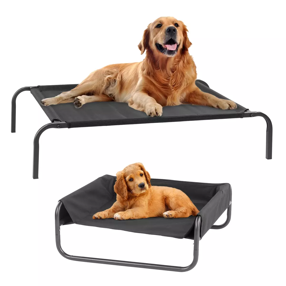 Heavy duty top raised dog bed