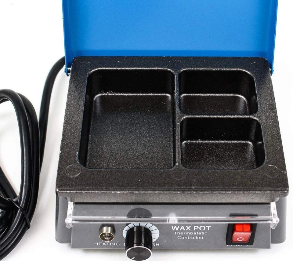 JT Dental 300W Calentador de Cera 3 Pozos Calentador de Cera Analógico Equipo de Olla de Inmersión JT-15 Foto 4 de 4
