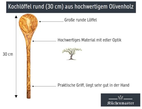 Kochlöffel, Pfannenwender, Salatbesteck, Küchenhelfer Utensilien aus Olivenholz - Bild 3 von 26