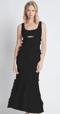 Sheike Petal Dreams Maxi Dress Size AU 8 US 4 Black Cocktail Wedding BNWT$249