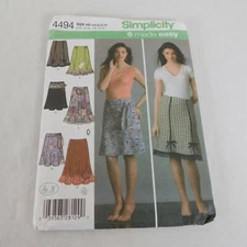 Simplicity Sewing Pattern 4494 Misses Skirt Variations Sizes 6-8-10-12-14 2005