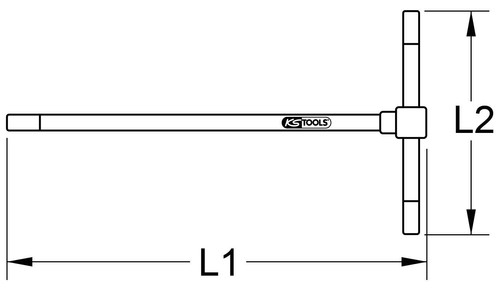 KS TOOLS 3-Wege T-Griff-Innensechskant-Schlüssel, 2,5 mm - Bild 2 von 2