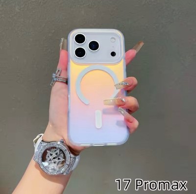 Electroplated Rainbow Gradient MagSafe Handyhülle für iPhone 17 Pro max