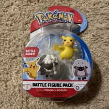 Pokemon Battle Figure Pack ~ Pikachu & Wooloo ~ Battle Ready ~ New Jazwares