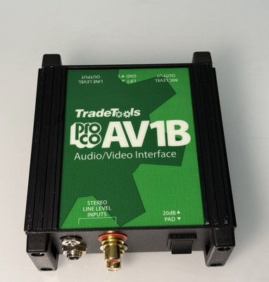 ProCo AV1B 1-Channel Audio- Visual Interface